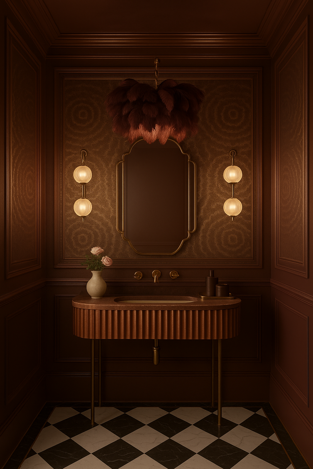 Hollywood Glam Powder Room